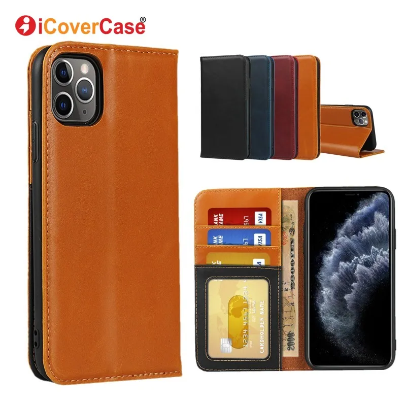 Чехол iCoverCase для iPhone 11 кожаный бумажник XR XS Max X 6 S 7 8 Plus Pro чехлы SE 2020 SE2 чехол