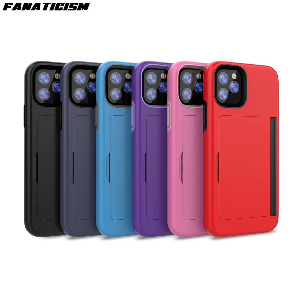 US $1.684.00 1000pcs ID Credit Card Holder Stand Flip Wallet Cases For IPhone 11 Pro Max IPhone11 11pro Case PCTPU Armor Shockproof Cover