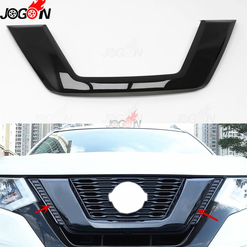 

Black Car Front Central Grill Grille Cover Trim For Nissan X-Trail 2017 2018 2019 Styling