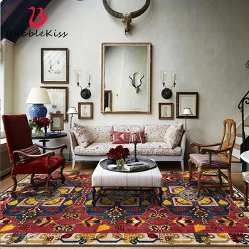 

Bubble Kiss Ethnic Style Carpets For Living Room Floral Geometric Golden Printed Home Rug For Bedroom Decor Soft Anti-slip Mat