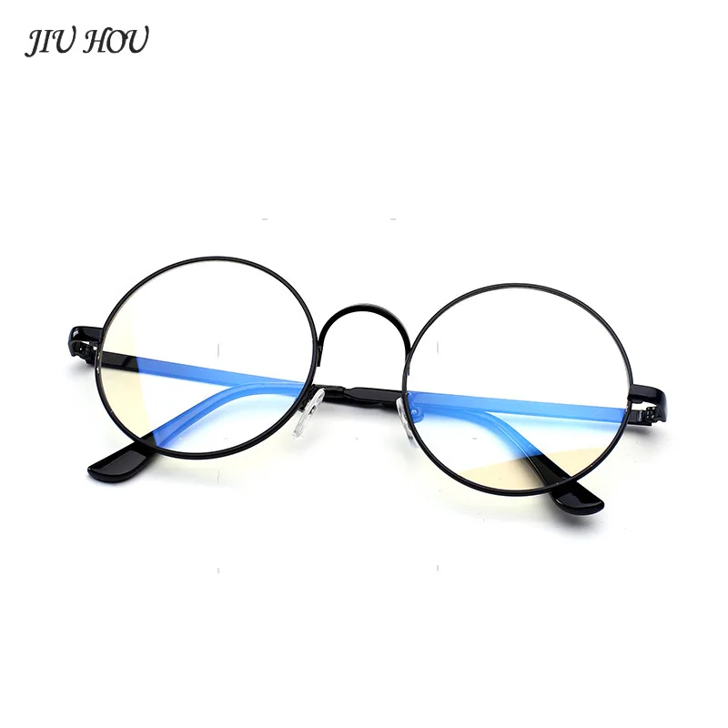 Anti-blue Anti-fatigue Glasses Goggles Female Eye Protection Computer Round Flat Mirror No Degree Plane Mirror Male Eye Blue Ray