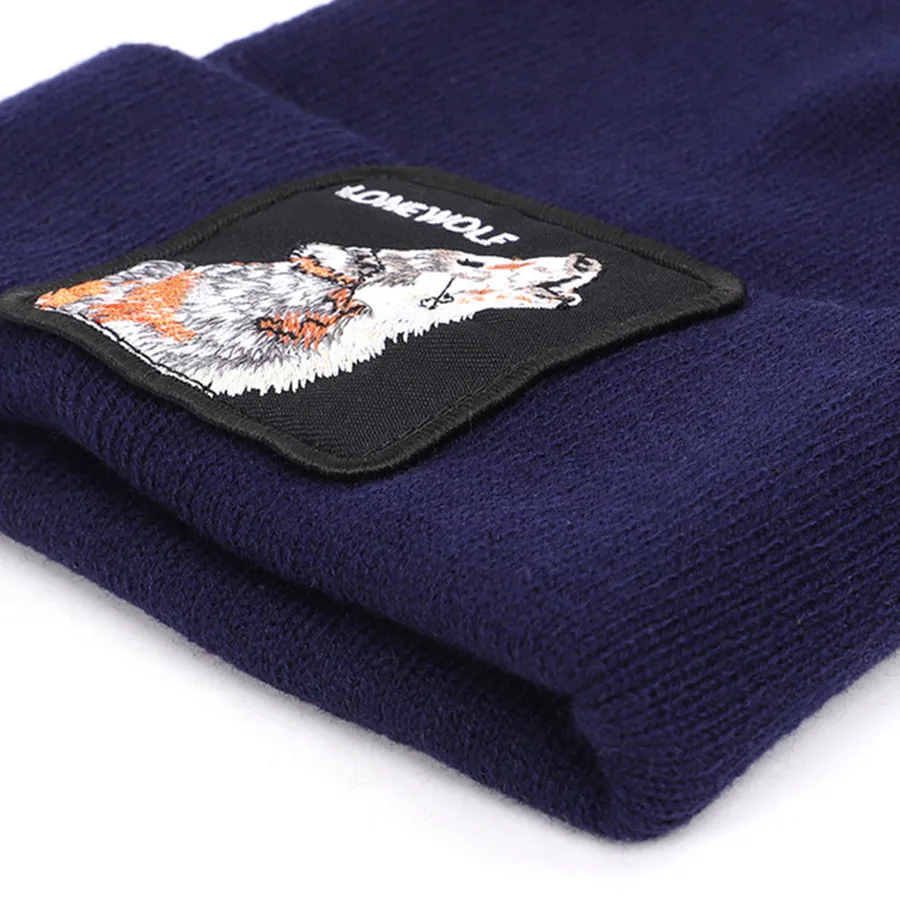Прямая поставка,, хип-хоп шапка, новинка, волк, животное, Skullies Beanies, шапки, теплые вязаные зимние шапочки для женщин и мужчин, Gorra goku
