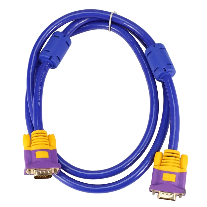 

1.5M VGA Cable Male to Male 3+9 HD Fully Wired 15PIN for LCD CRT PROJECTOR PC Laptop Monitor