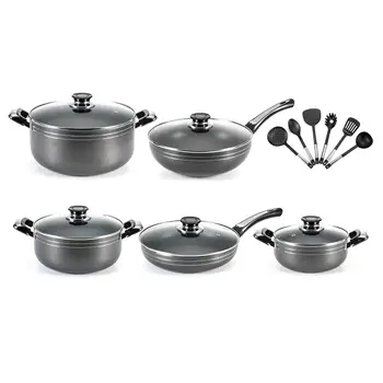 

16pcs High Performance Nonstick Pots and Pans Sluminum Cookware Set Soup Pot Frying Pan Household Kitchen Cookware Tools