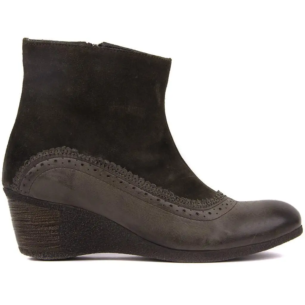 

Sail Lakers-Green Suede Leather Zipper Female Boots