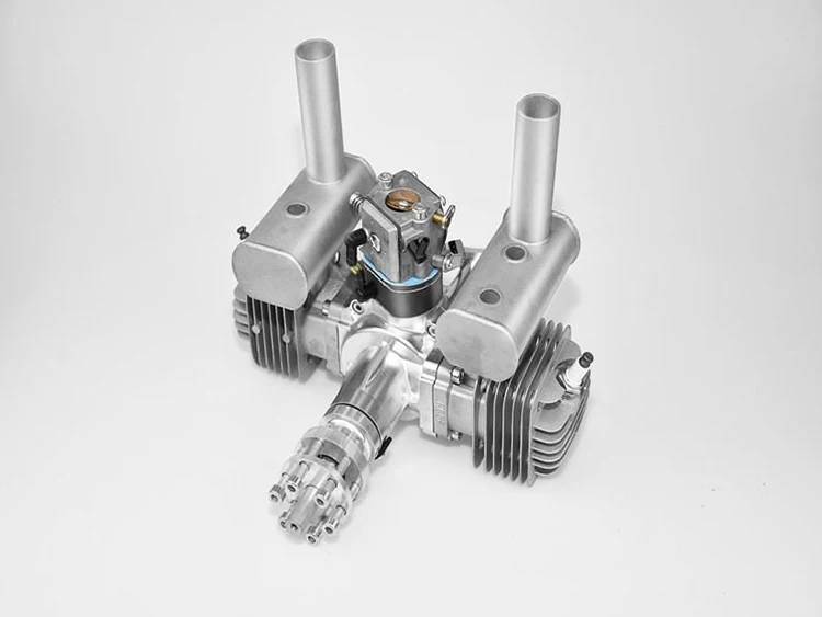 RCGF 60cc двухцилиндровый бензиновый/бензиновый двигатель для RC самолета