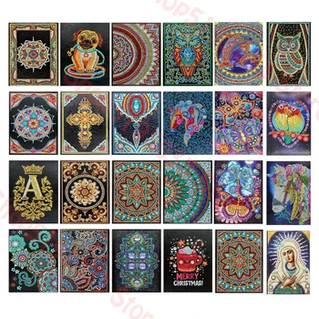 

64 Pages DIY Mandala Special Shaped Diamond Painting Notebook Diary Book Sketchbook Embroidery Diamond Cross Stitch Craft Gift
