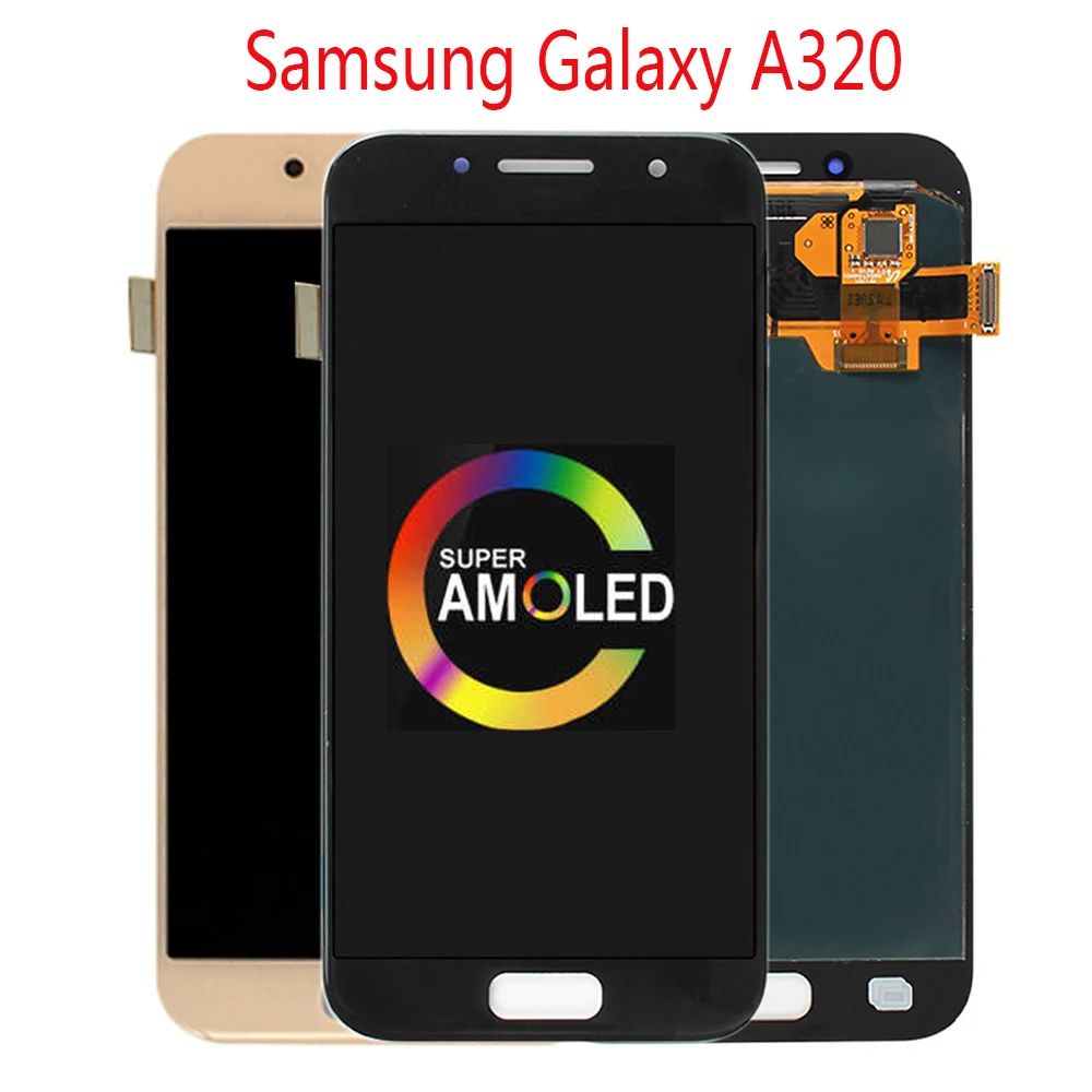 Оригинальный Super AMOLED для Samsung Galaxy A3 2017 ЖК дисплей сенсорный экран дигитайзер в