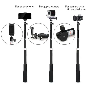 

Monopod Tripod Adapter For GoPro YI Action Cameras Selfie Stick Kit Extendable Handheld Camera Phone Bracket Holder