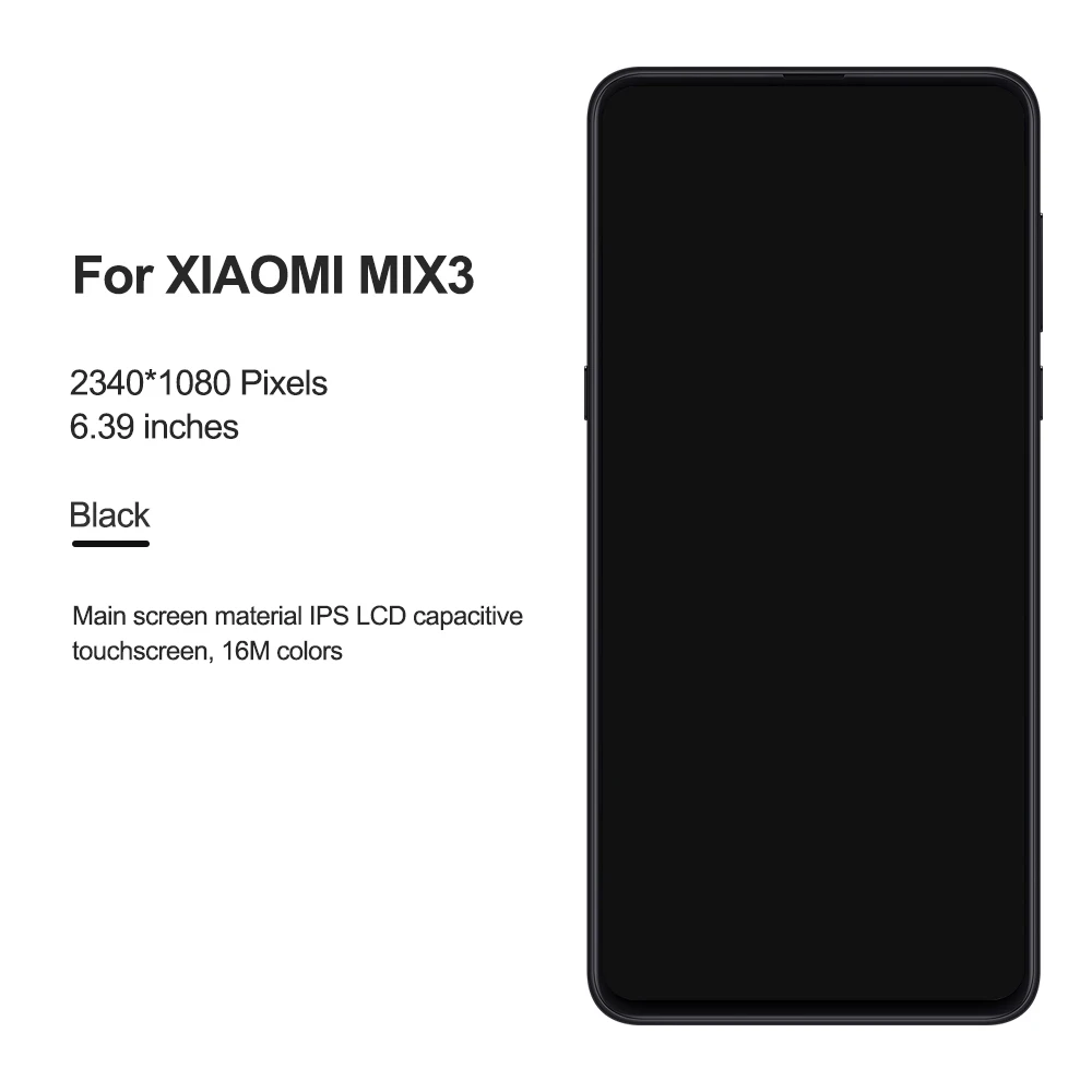 Супер AMOLED для 6,3" Xiaomi Mix 3 ЖК-дисплей рамка+ сенсорный экран панель дигитайзер Замена для Xiaomi Mix3