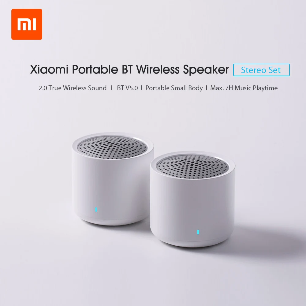 Xiaomi Портативная колонка 2 стерео 0 настоящий беспроводной Звук BT5.0 перезаряжаемый