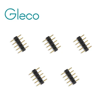 

100PCS 4PIN 5PIN LED connector Needle LED strip connectors for 5050 3528 RGB RGBW RGBWW CCT LED strip light