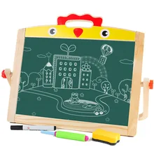 Детская доска для рисования двухсторонняя Магнитная маленькая доска на лямках Бытовая детская живопись граффити доска мольберта Adju