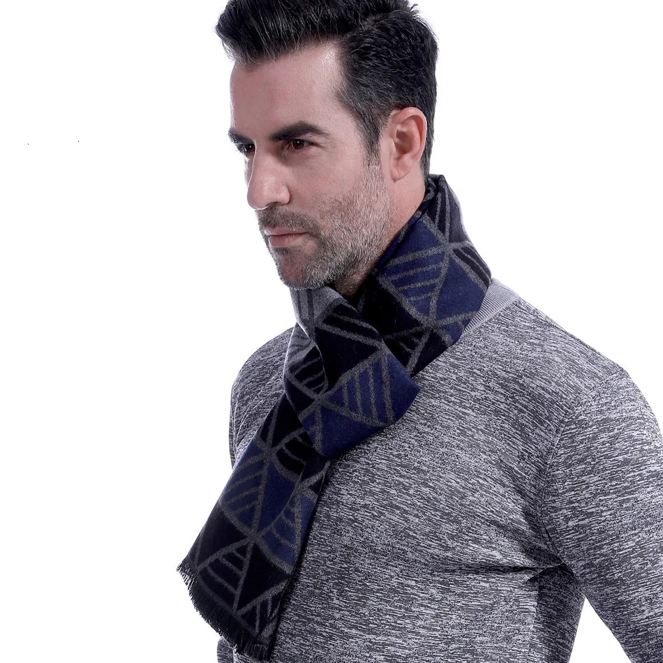Man Scarf Business Affairs Leisure Time Man Scarf Quinquagenarian Pull Down Triangle Stripe Scarf