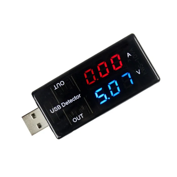 USB зарядное устройство детектор тока Напряжение Тестер питания двойное цифровое табло Вольт Ампер метр для телефона Android и iPhone AS99