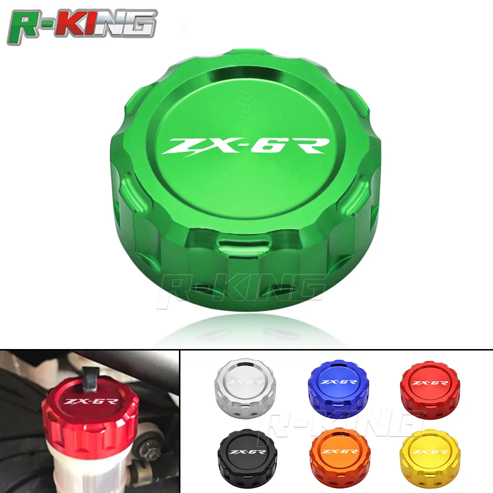 For KAWASAKI NINJA ZX-6R ZX6R ZX 6R 2007-2014 2008 2009 Motorcycle Accessories CNC Rear Brake Reservoir Cover Caps | Автомобили и