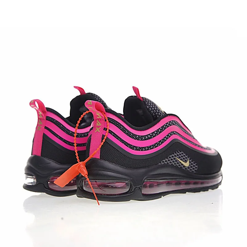 Nike AIR MAX 97 ультра женские кроссовки для бега черные розовые классические модные уличные кроссовки удобные амортизирующие прочные 917999-002