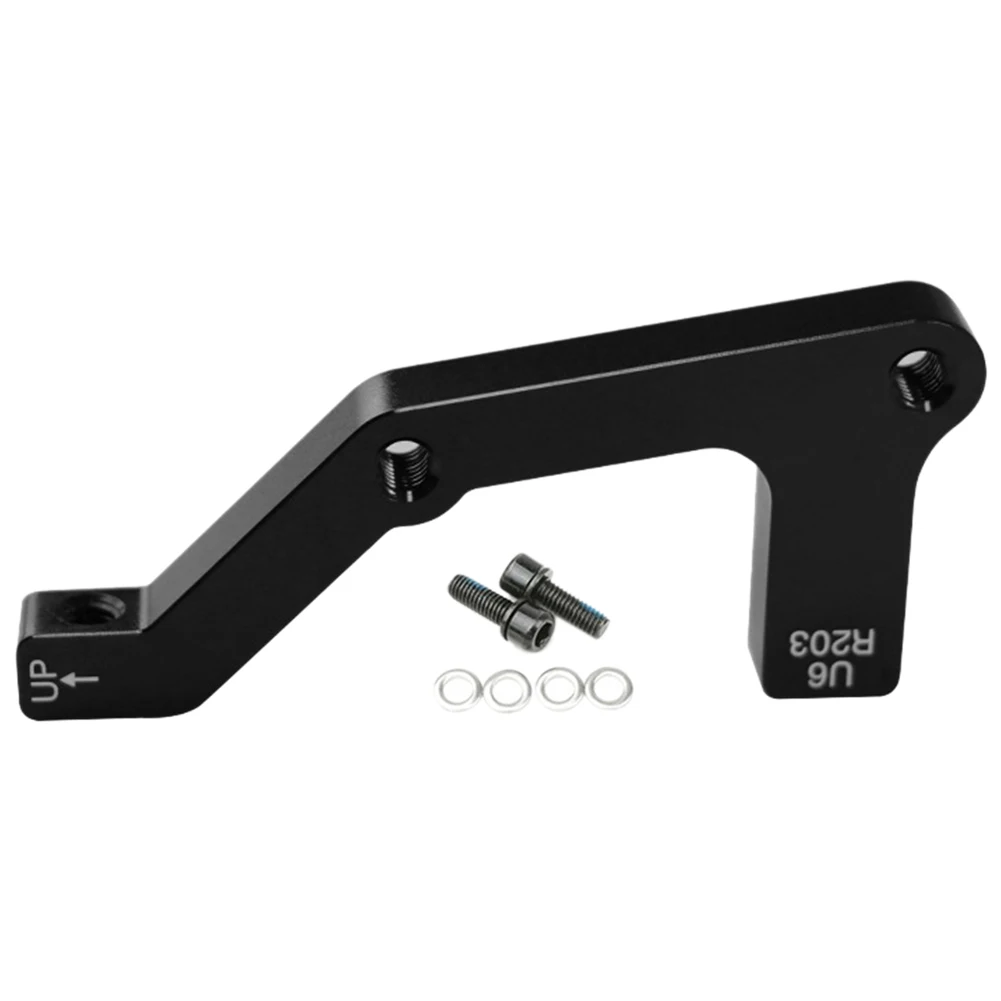 1PC Bicycle Replacement Disc Brake Adapter Cycling IS-R203 Conversion Bracket Parts Durable PM-F203 Aluminium Alloy Front Fork - Цвет: Black 2