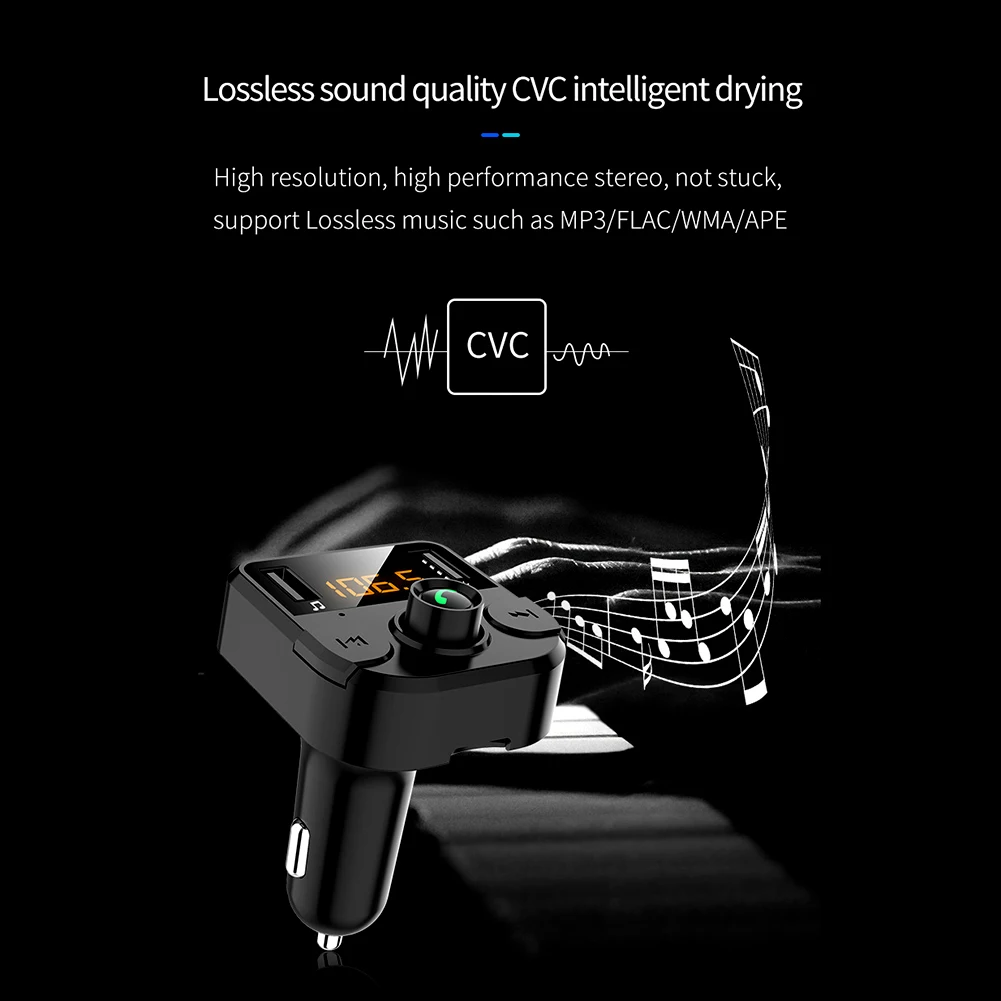 Автомобильный Bluetooth fm передатчик Aux модулятор MP3 плеер Поддержка TF карты и u диск