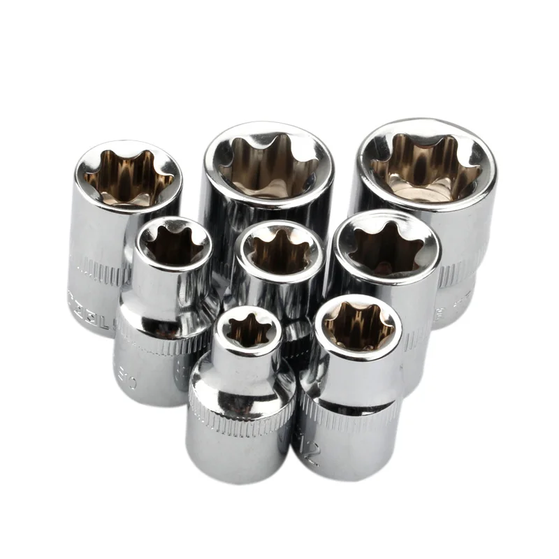 8 шт. 3/8 дюймов Torx Star Socket Set E Type E8 E10 E11 E12 E14 E16 E18 E20 ручные инструменты для