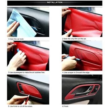 

1 pcs Car sticker Parts Accessories Mouldings Trim 3D Carbon Fiber Panel