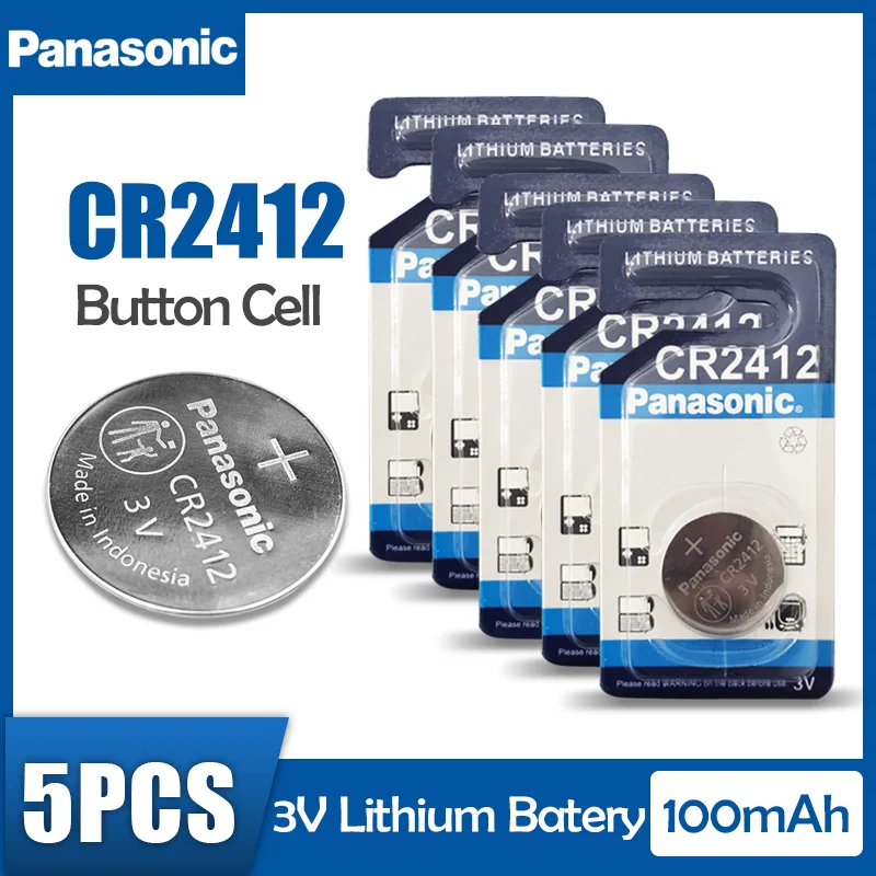 5 шт. 100% оригинальный Panasonic CR2412 CR 2412 3V литиевая Батарея для автомобиля LEXUS