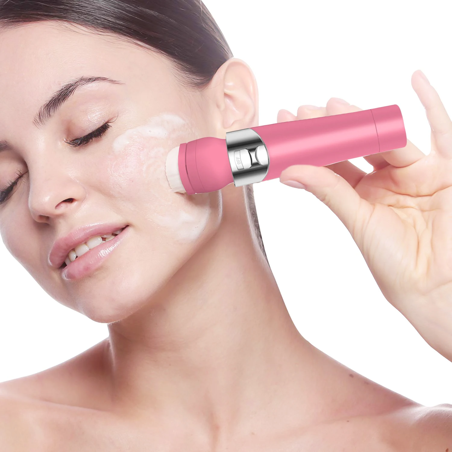 5 IN 1 USB Rechargeable Electric Trimmer Kit Face Nose Body Legs Hair Removal Epilator Eyebrow Trimmer Face Cleansing Brush