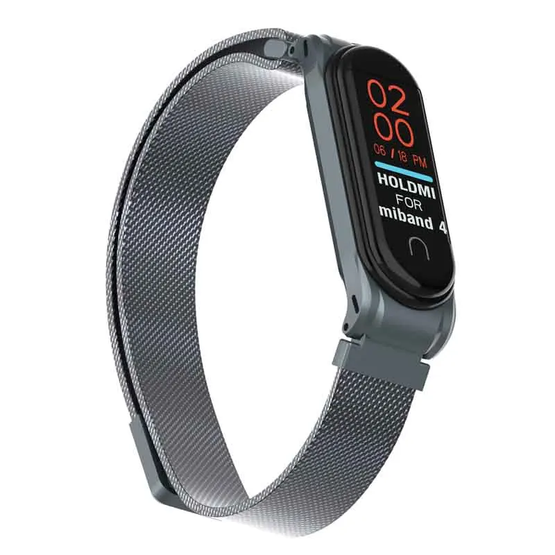 Запястье для Xiaomi mi Band 4 3 металлический ремешок фитнес-Браслет Смарт-часы спортивные mi lanese Pulseira Correa пояс для mi band 4 3