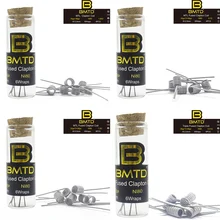BMTD MTL Clapton намотка FUSED Clapton Ni80 Prebuilt катушки для DIY MTL Vaper RDA RTA танк-атомайзеры с высоким сопротивлением