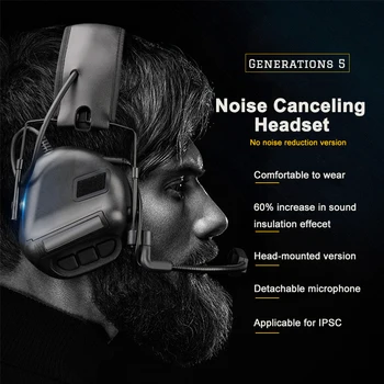 

Tactical Headsets Headphone Military Shooting Headset Hunting Hearing Protective Headset use with PTT