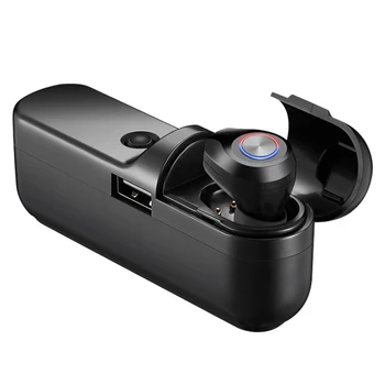 

2200MAh Bluetooth Headset Wireless Earbuds Mini Stereo In-Ear Single Ear Headset with Charging Box