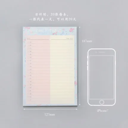 blue Daily plan Записная книжка А4 дневник Bullet Journal Еженедельный ежемесячный планировщик Papelaria школьные принадлежности стационарный Органайзер расписание - Цвет: blue Daily plan