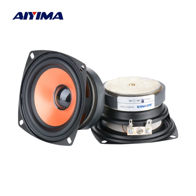 AIYIMA 2Pcs 3.5 Inch Full Range Audio Speakers Column Portable Fever Sound Speaker 4 Ohm 20 W Loudspeaker DIY Home Theater 1