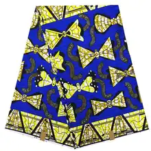 Африканский Воск принты ткань настоящий мягкий хлопок 6 ярдов/шт гарантия Анкара Голландский Настоящий Воск для платья лоскутное шитье 0014