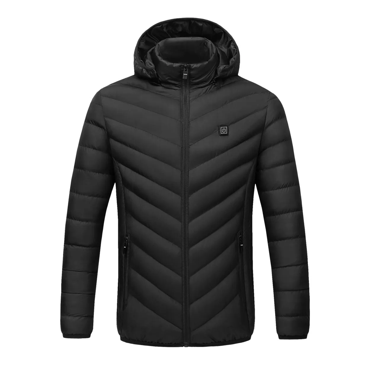 Зимняя одежда с подогревом, умный термостат для мужчин и женщин, USB нагревательная хлопковая одежда, однотонное теплое хлопковое пальто с капюшоном