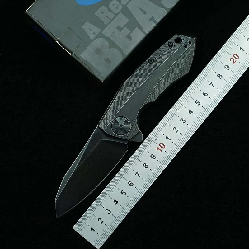 

LEMIFSHE New 0456 Folding Knife D2 Blade Titanium Alloy Handle Outdoor Camping Hunting Survival Kitchen Practical EDC Tool