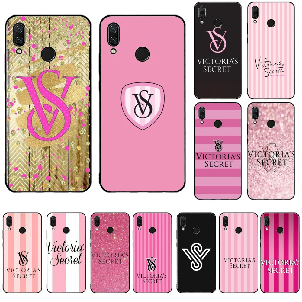 Для redmi note6 розовый Роскошный бренд Victoria черный мягкий чехол для телефона из ТПУ 8