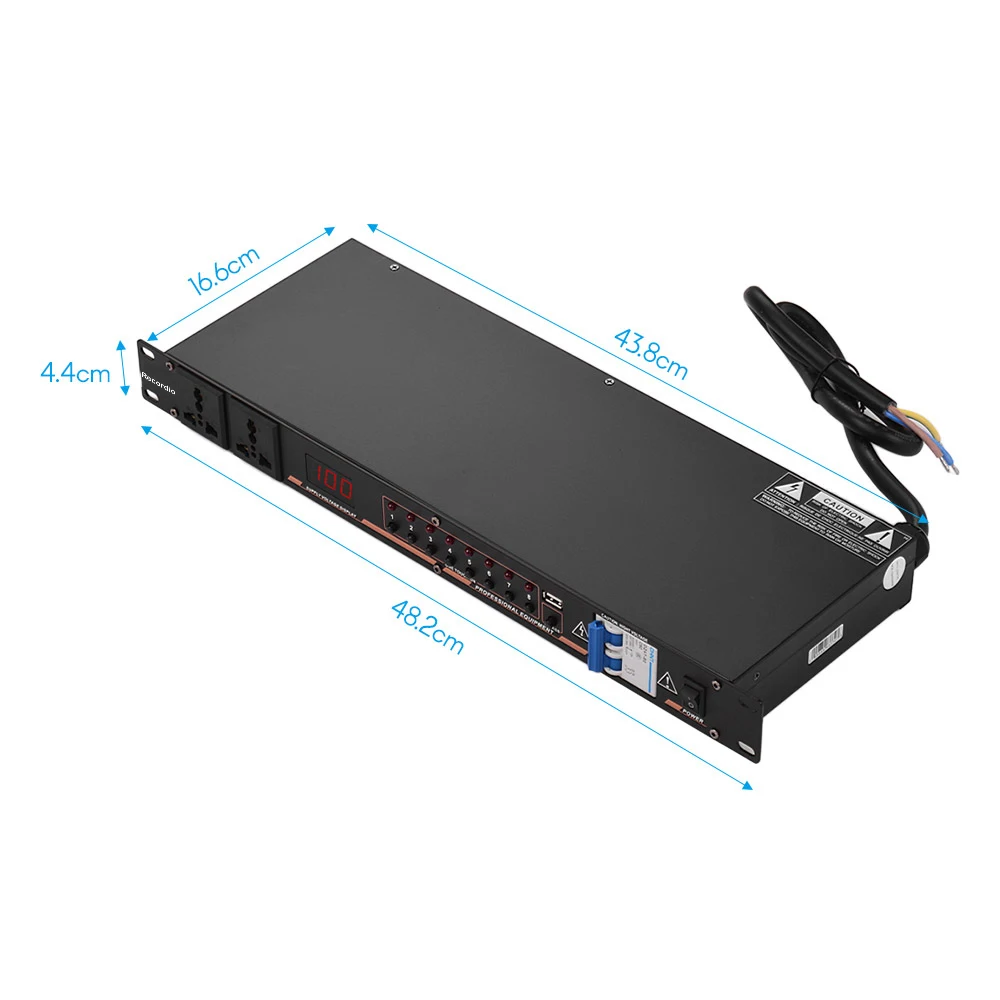 GAX-DB03 profissional 10-outlet power sequencer controlador condicionador