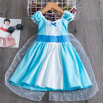 

2020 Summer Party Princess Dress Kids Baby Costume Children Birthday Wear Toddler Girls Casual Clothes Size 2-6 Years