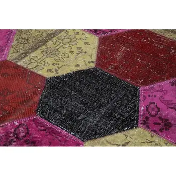 

199x306 Cm Multicolor Handmade Modern Patchwork Rug-6x10 Ft