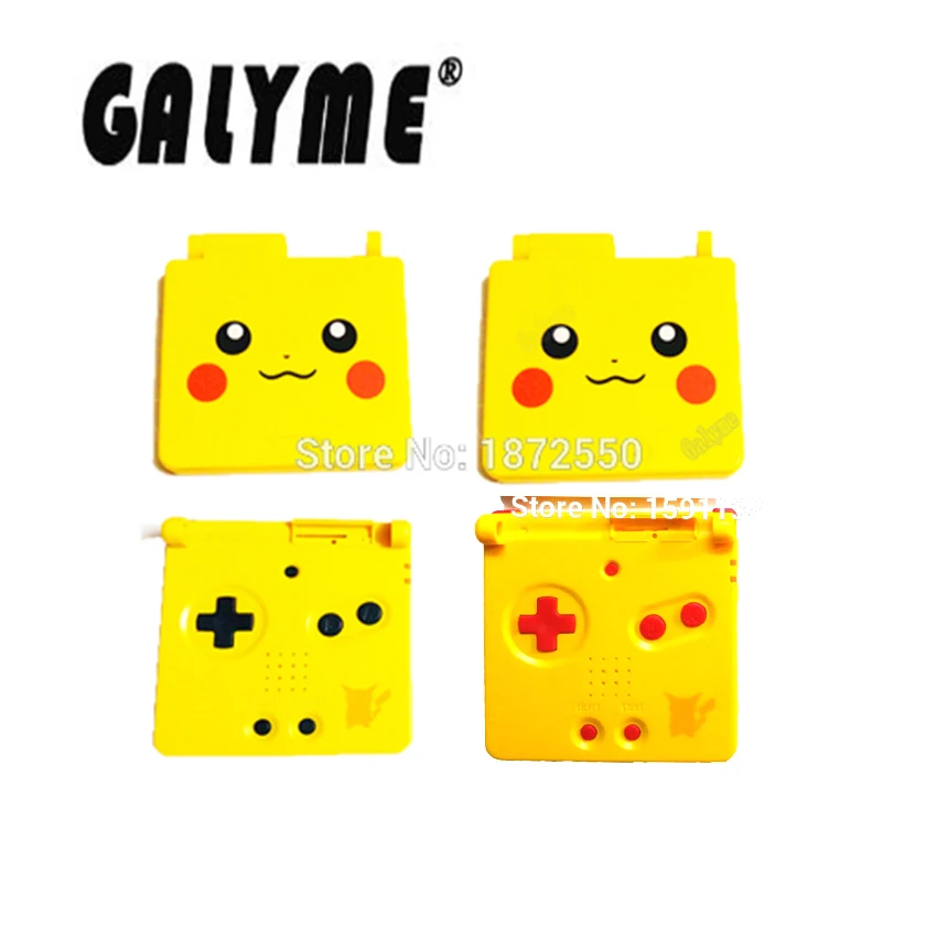 Карманный логотип запасные части полный корпус оболочки для GameBoy Advance SP GBA SP GBO черный/красный кнопки w/отвертка