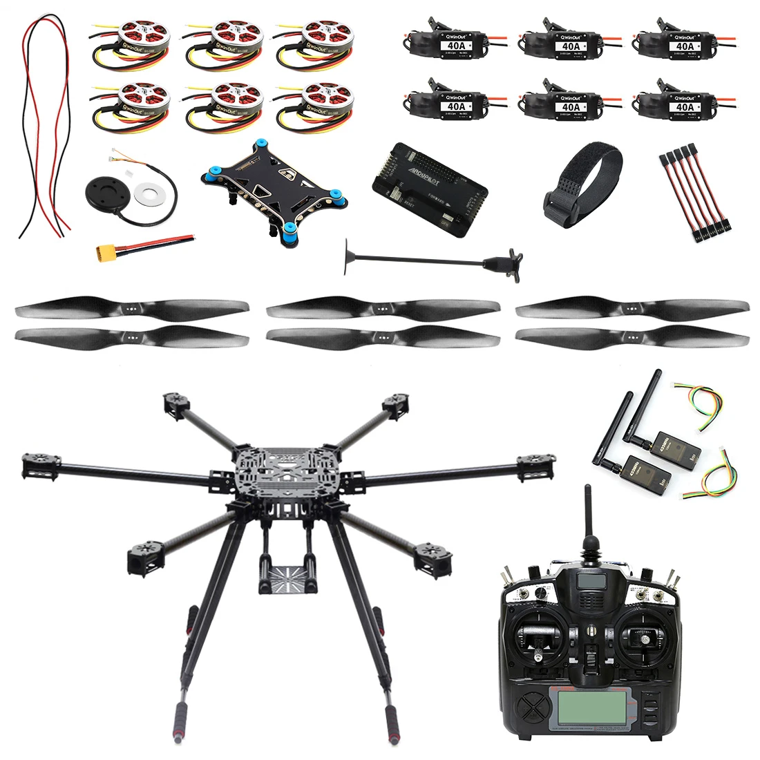 servilleta Divertidísimo Instrumento Kit de drones ZD850 DIY, marco de fibra de carbono de 850mm con Control de  vuelo APM2.8, M8N, GPS, Motor de 350KV, 2 6S, 40A, ESC, hexacóptero|Aviones  con radiocontrol| - AliExpress
