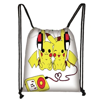 

Custom Pokemon Drawstring Daypack Kids Satchel Casual Backpack Teenager Storage Bag Women Men 32x38cm*200610-19