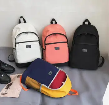 

Laptop Backpack Women Waterproof Fabric Gray School Backpack Men Travel Bag for Boy Casual College Bag Girl