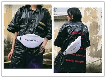 

Fashion Waist Bag Unisex Fanny Pack Casual Street Chest Pouch Travel Bag Purse Letter Print Men Women Waist Packs