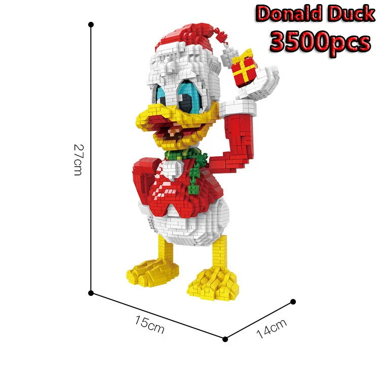 Disney Mini Figurines Donald Duck and Mickey Mouse Block & Lock