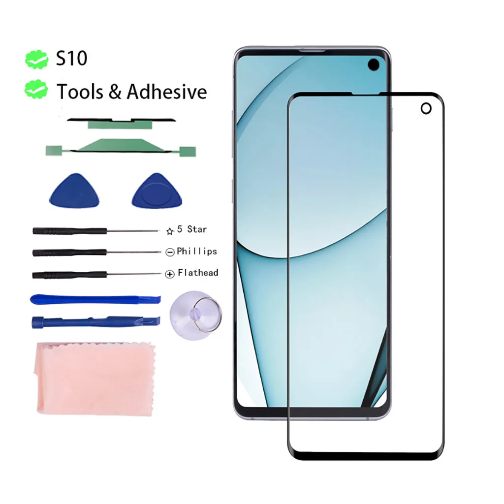 Подходит к Samsung Galaxy S10 Переднее стекло на экран Замена объектива Ремонтный комплект чехол для телефона защитный чехол включает в себя# G30