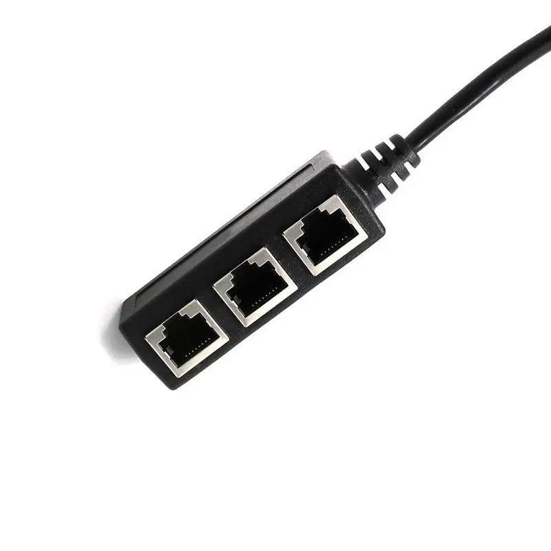 Kuulee LAN Ethernet сети RJ45 разъем сплиттер Кабель-адаптер для сетевого расширения 1 Мужской до 3 Женский/1 Женский к женскому