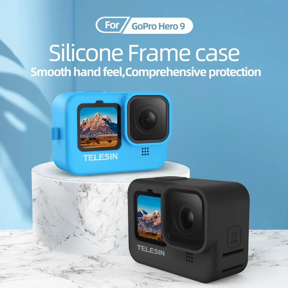 Набор аксессуаров для Gopro 9 3 в 1 силиконовый чехол защитная крышка объектива