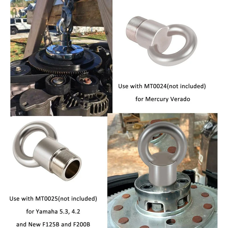 (Silver)Lifting Ring Tool MT0022 Alt 91-904551 Lifting Eye for Mercury Outboards with 1.5\